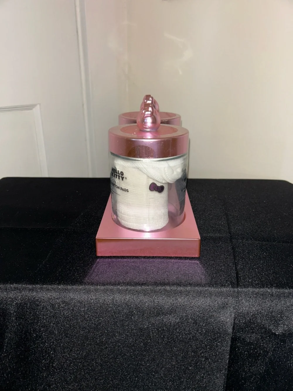 Hello Kitty Pink Metallic Twin Vanity Jars